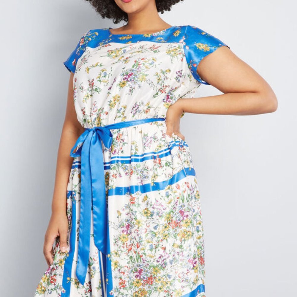 Modcloth Sunlit Reverie Floral Dress 3x